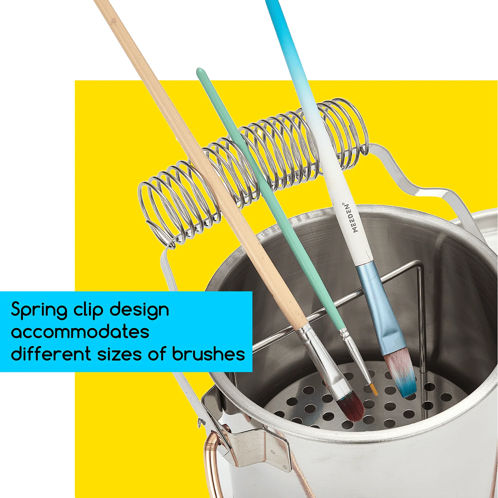 MEEDEN Portable Paint Brush Washer: Airtight Stainless Steel - Extra Large - Image 6