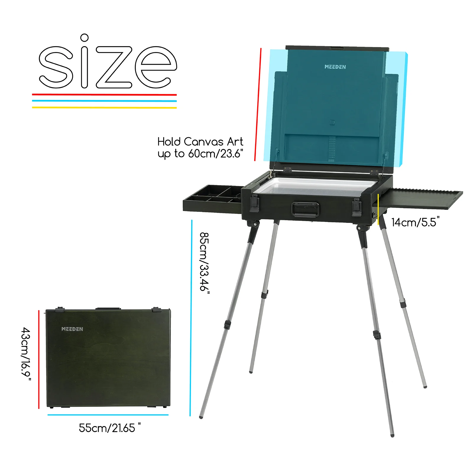 MEEDEN PRO Portable Boxwood French Easel Box - Image 5