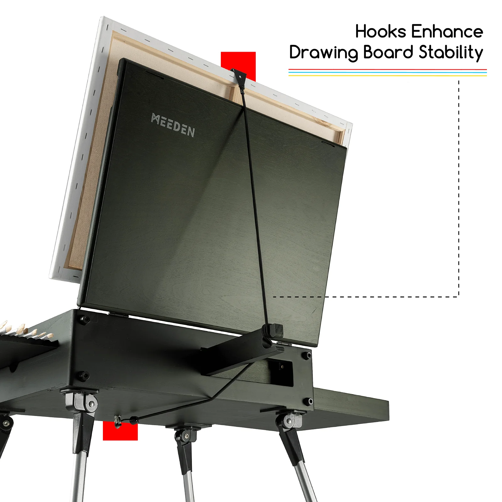 MEEDEN PRO Portable Boxwood French Easel Box - Image 8