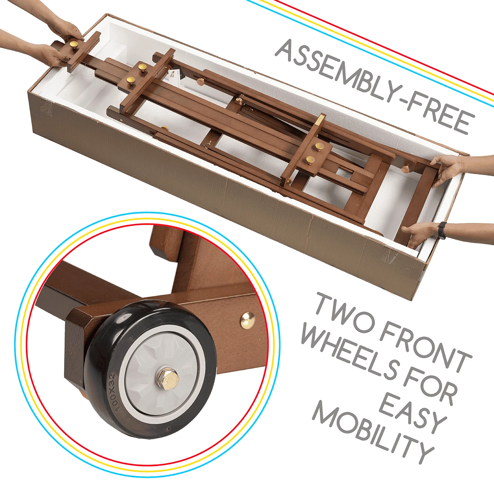 MEEDEN Pro Versatile Assembly-Free Beech Wood Painting Easel- W14 Pro - Image 6