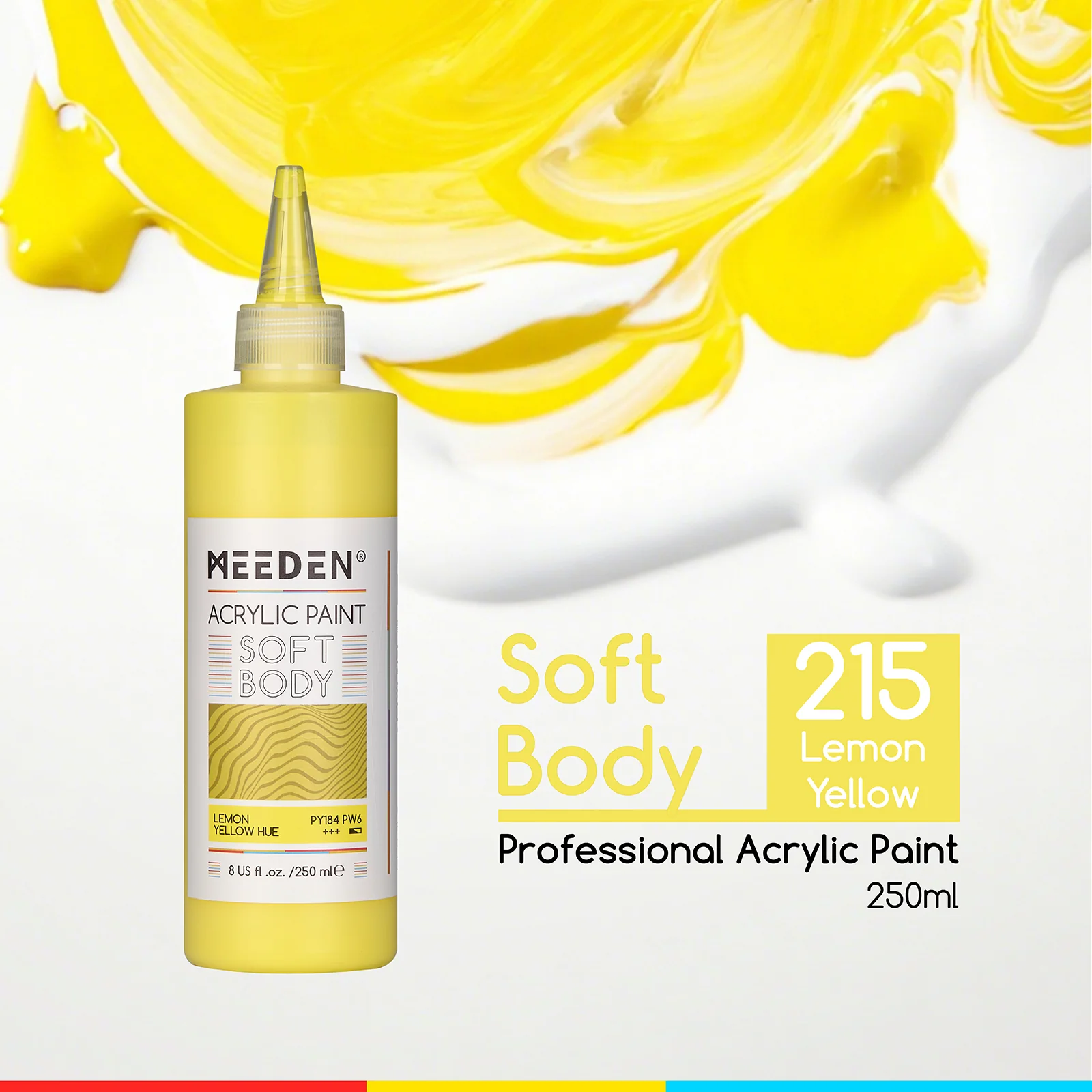 MEEDEN Soft Body Acrylic Paints Set, 37 Colors x 250ml/8.45oz - Image 11