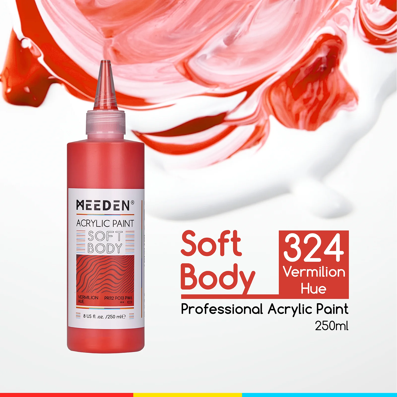 MEEDEN Soft Body Acrylic Paints Set, 37 Colors x 250ml/8.45oz - Image 31