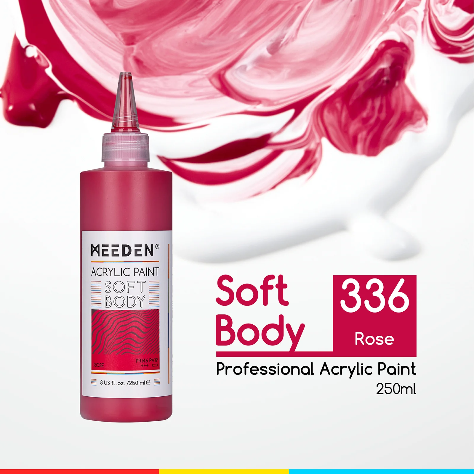 MEEDEN Soft Body Acrylic Paints Set, 37 Colors x 250ml/8.45oz - Image 33