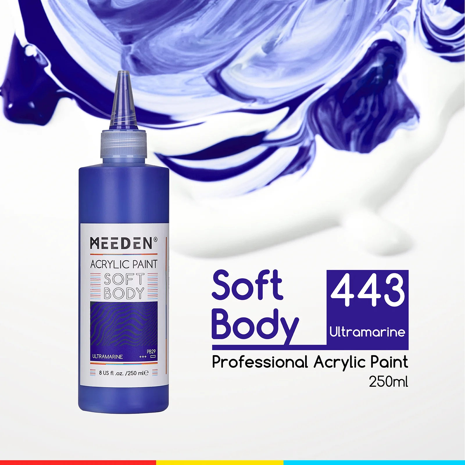 MEEDEN Soft Body Acrylic Paints Set, 37 Colors x 250ml/8.45oz - Image 37