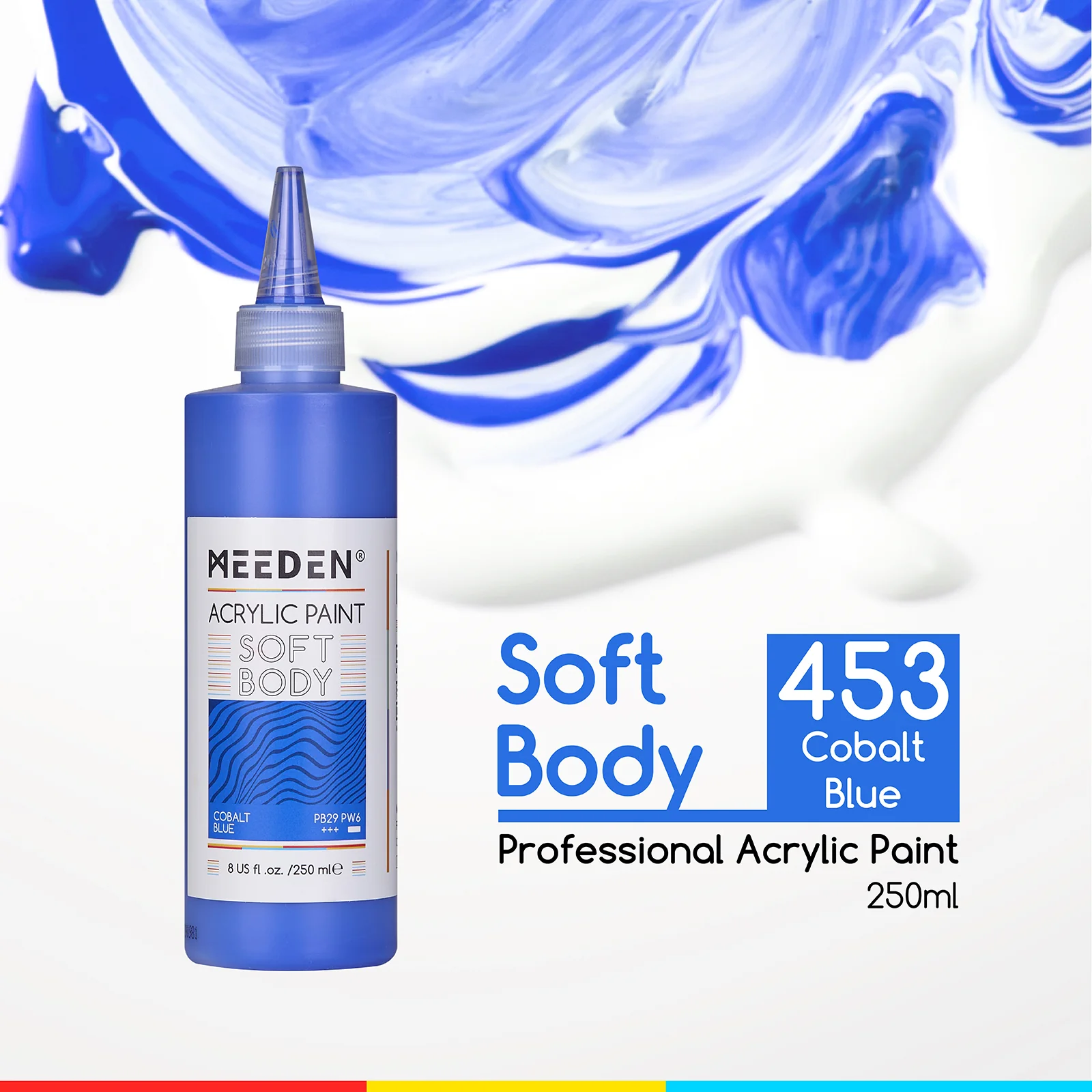 MEEDEN Soft Body Acrylic Paints Set, 37 Colors x 250ml/8.45oz - Image 43
