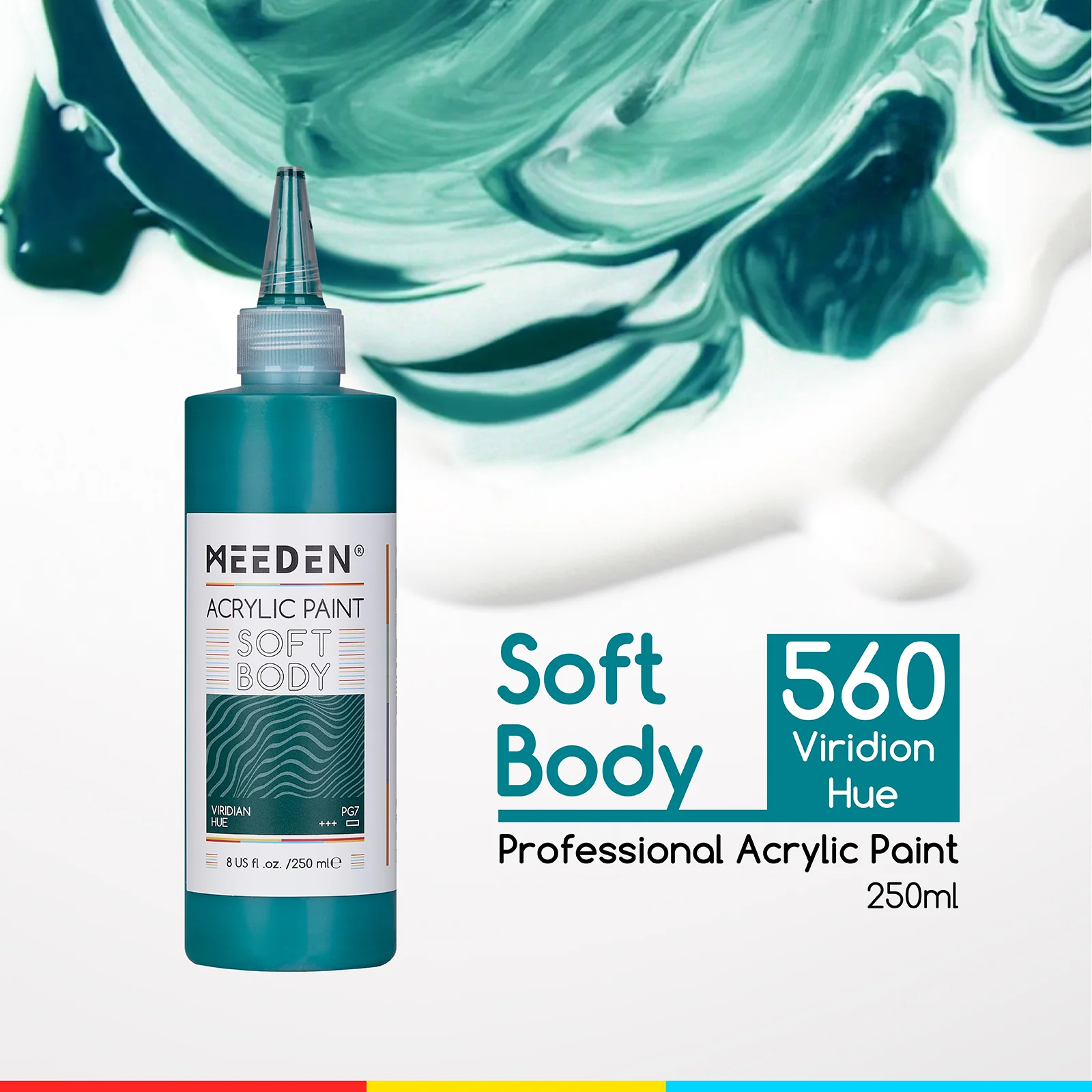 MEEDEN Soft Body Acrylic Paints Set, 37 Colors x 250ml/8.45oz - Image 55