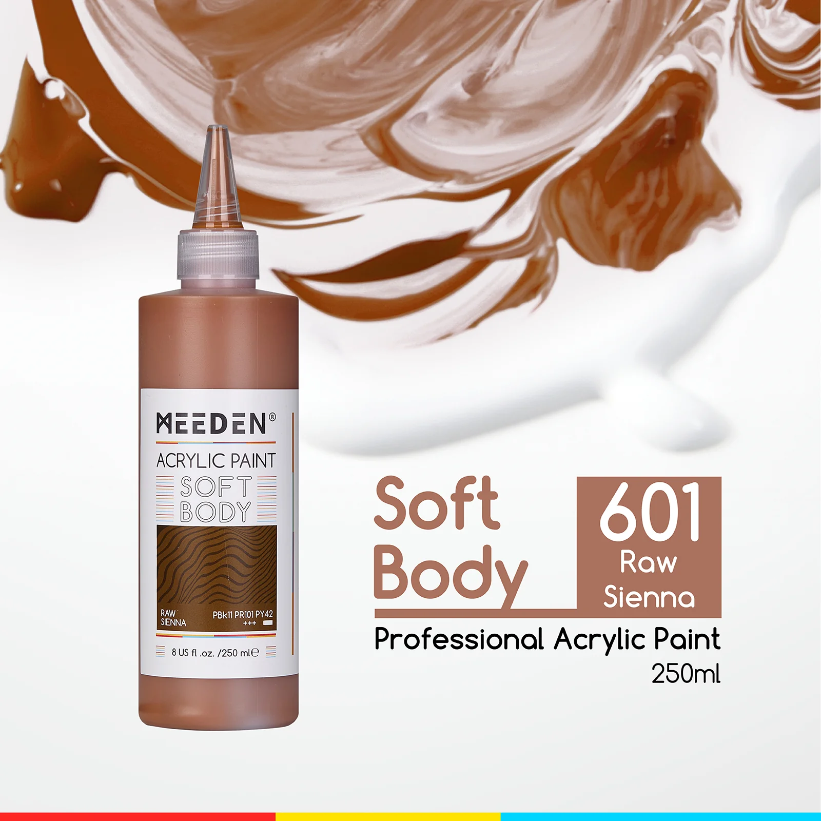 MEEDEN Soft Body Acrylic Paints Set, 37 Colors x 250ml/8.45oz - Image 61