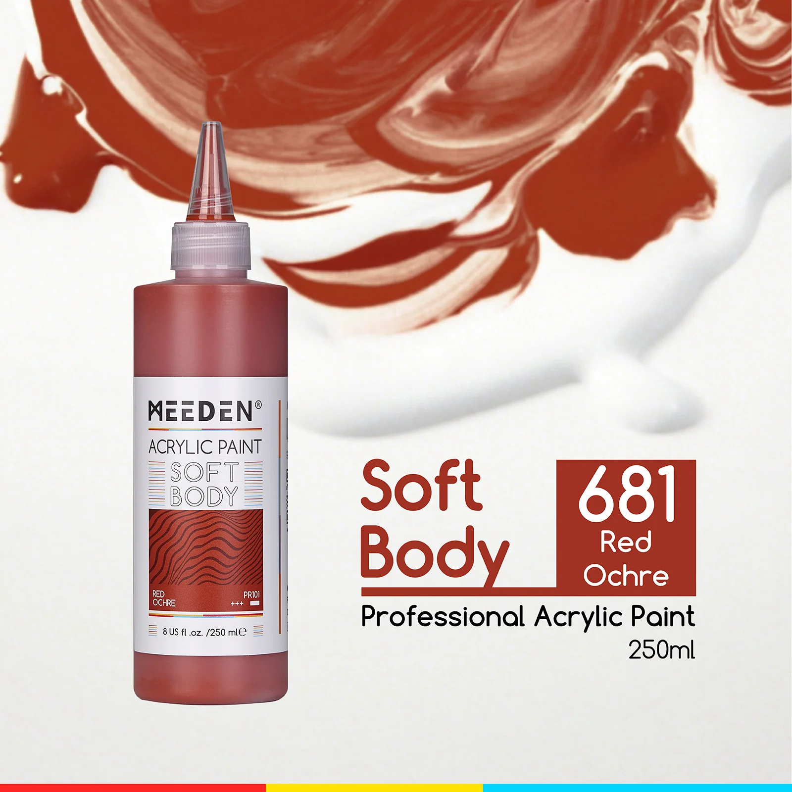 MEEDEN Soft Body Acrylic Paints Set, 37 Colors x 250ml/8.45oz - Image 65