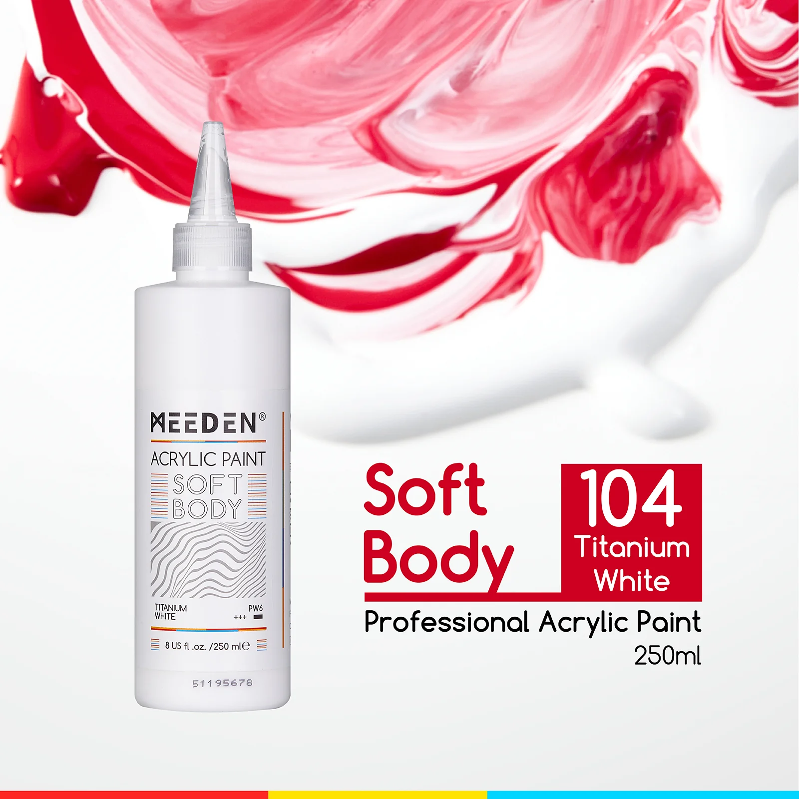 MEEDEN Soft Body Acrylic Paints Set, 37 Colors x 250ml/8.45oz - Image 7