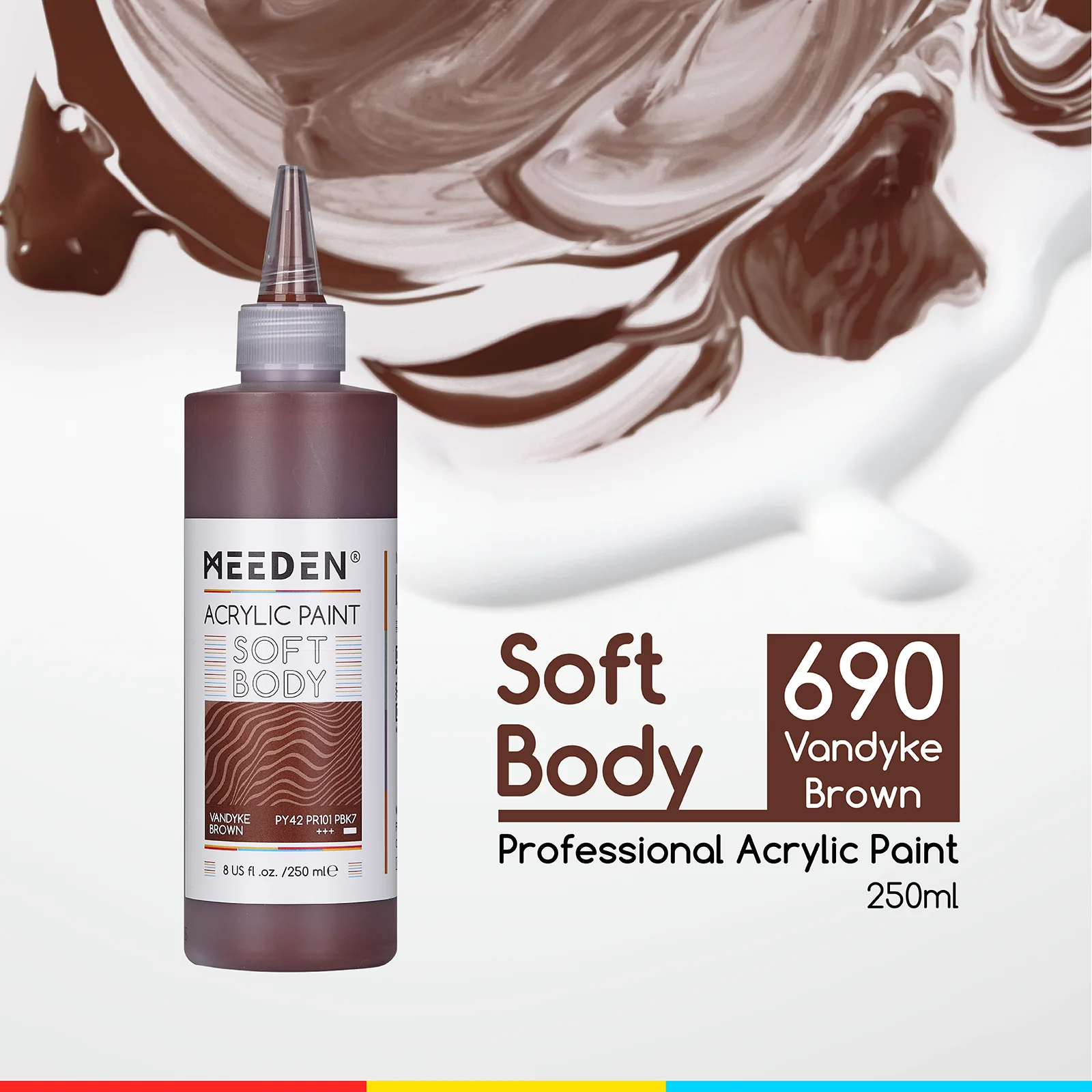 MEEDEN Soft Body Acrylic Paints Set, 37 Colors x 250ml/8.45oz - Image 73