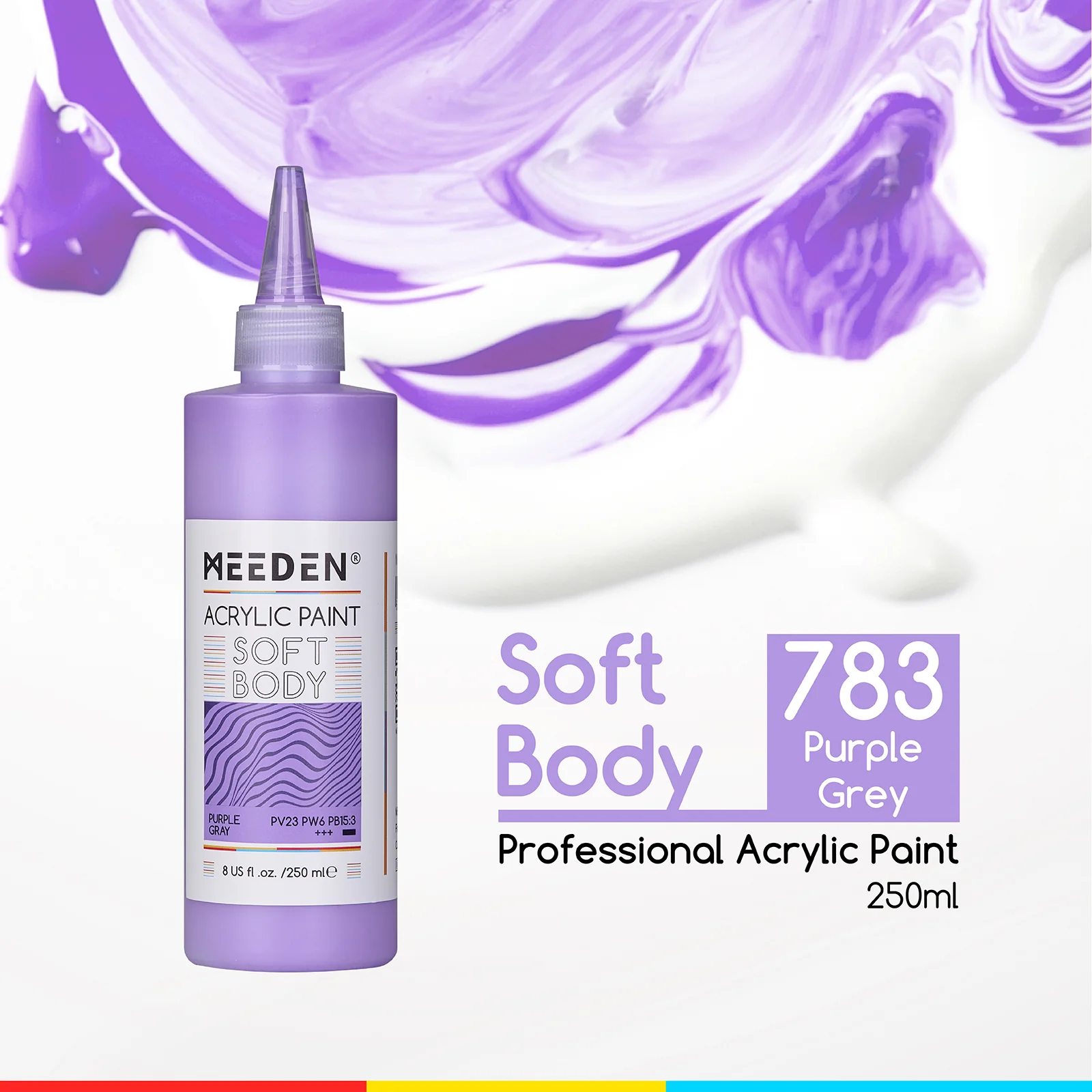 MEEDEN Soft Body Acrylic Paints Set, 37 Colors x 250ml/8.45oz - Image 75