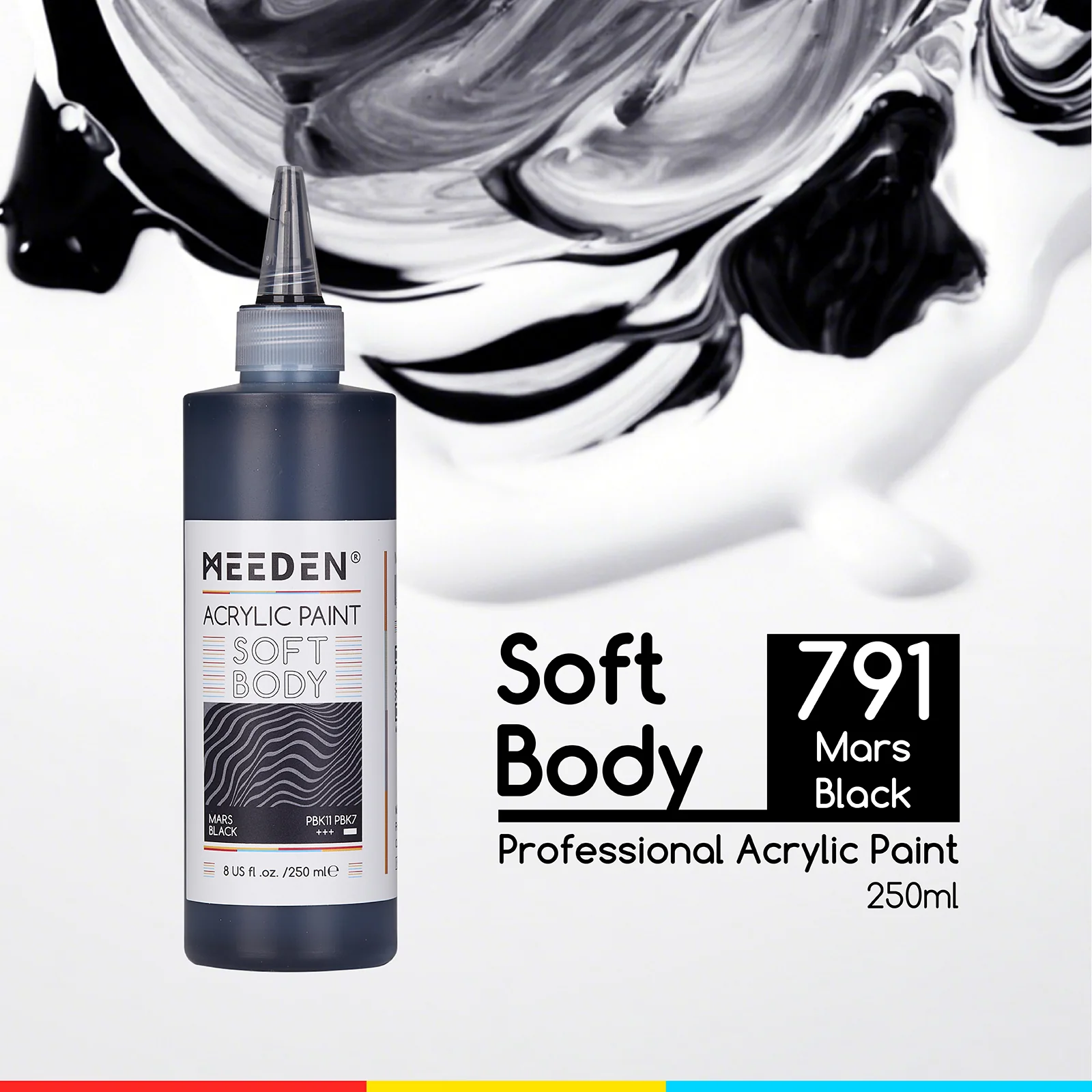 MEEDEN Soft Body Acrylic Paints Set, 37 Colors x 250ml/8.45oz - Image 77
