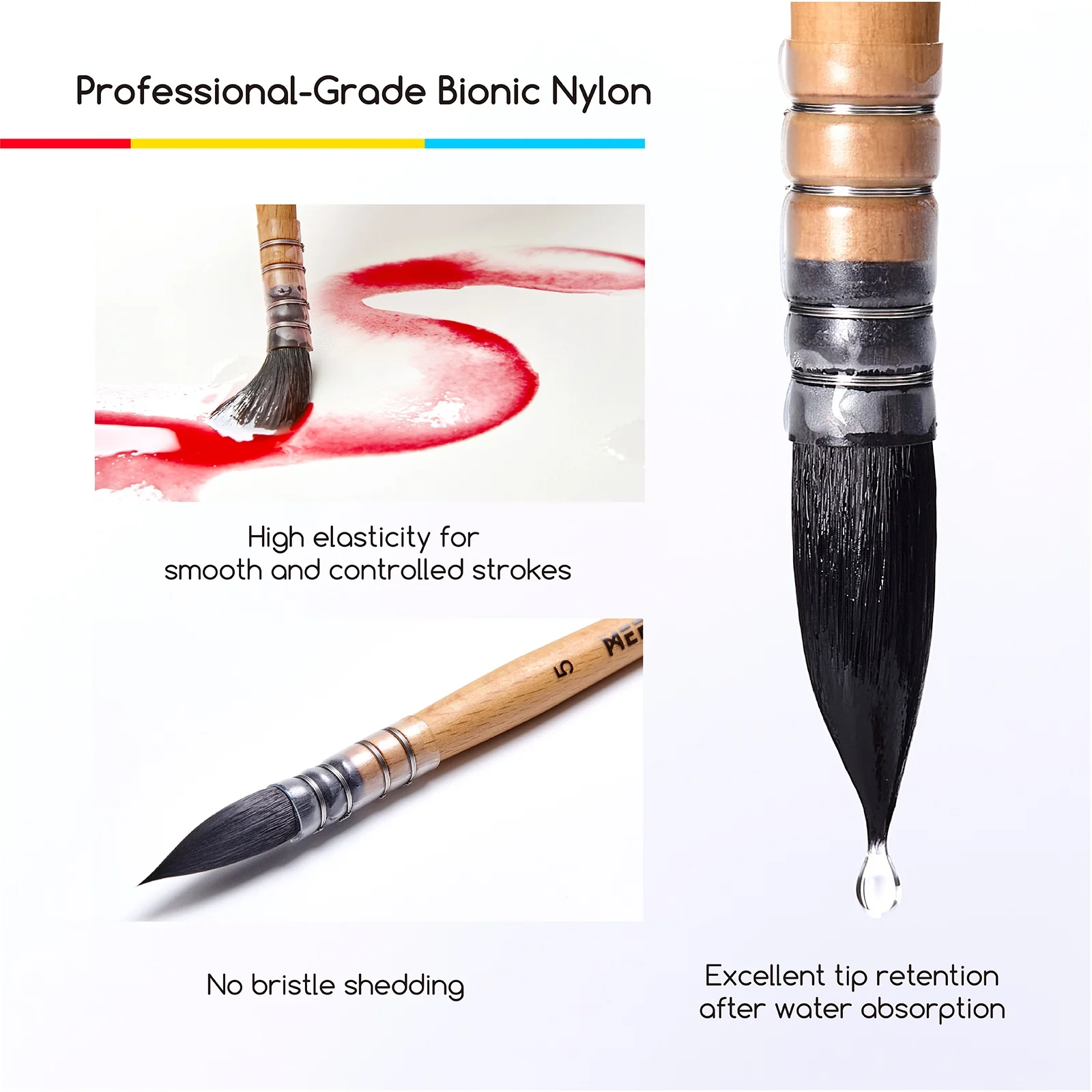 MEEDEN Solid Watercolor and Professional Brushes Set - Image 15