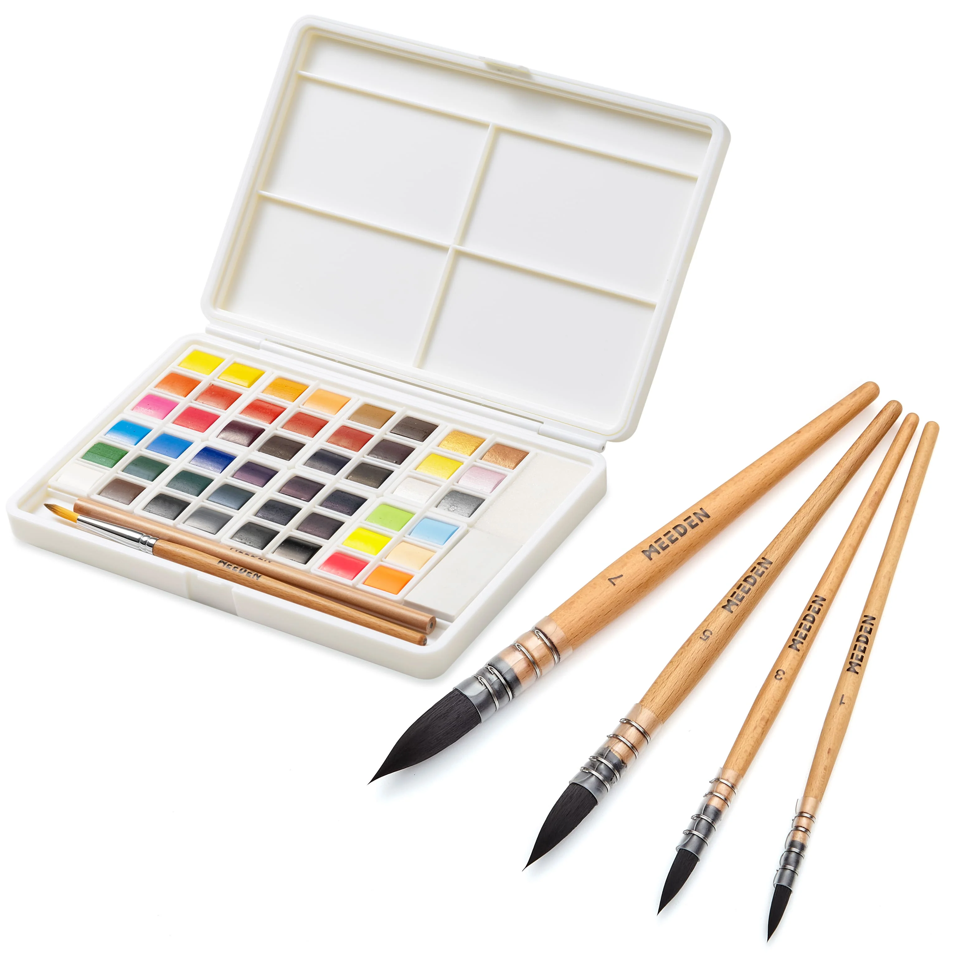 MEEDEN Solid Watercolor and Professional Brushes Set - Image 4