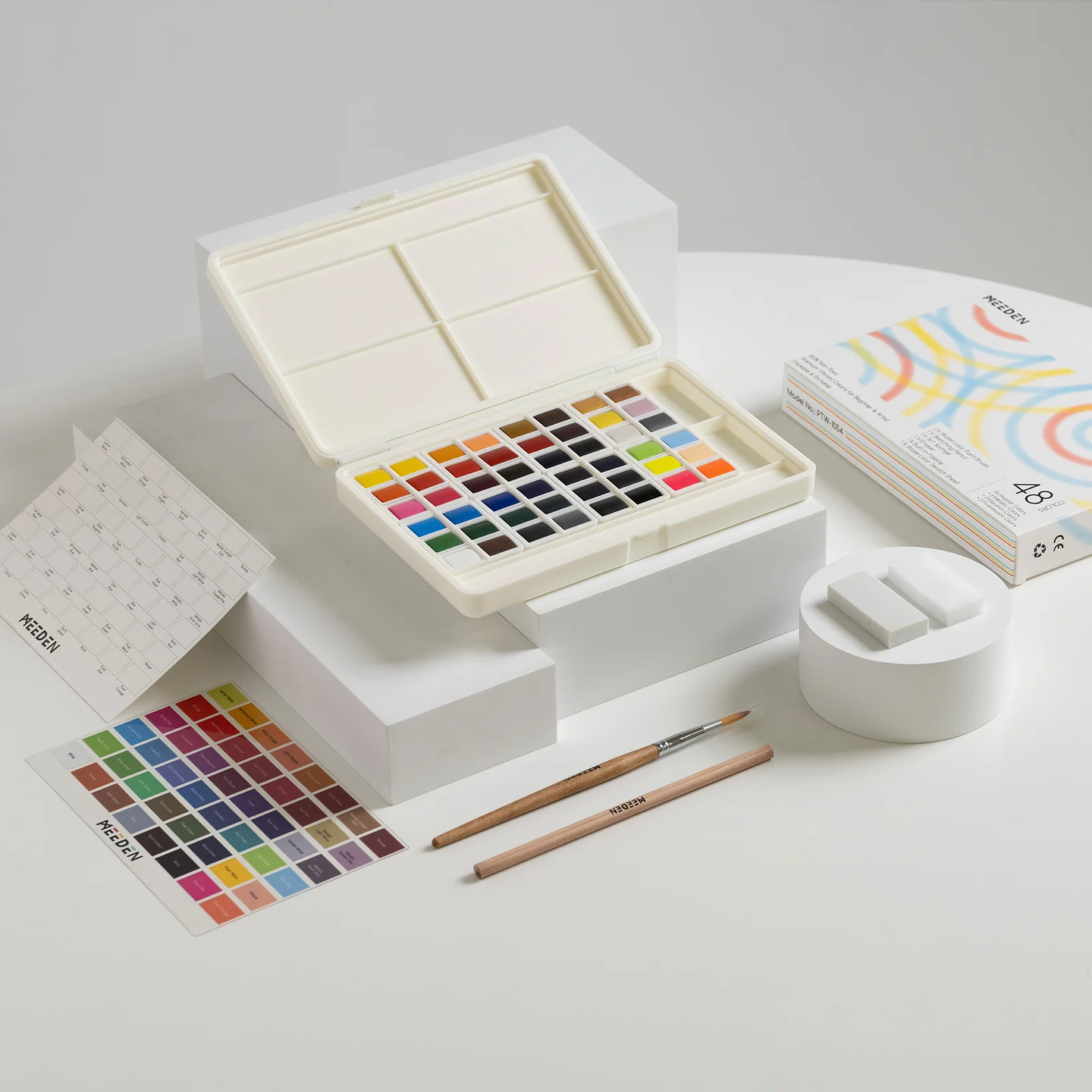 MEEDEN Solid Watercolor and Professional Brushes Set - Image 6