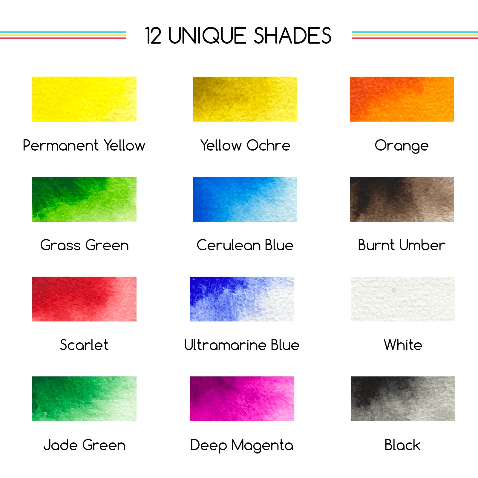 MEEDEN 12 Colors Watercolor Paint Set, Travel Watercolor Set with Brush in Half Pans - Image 14