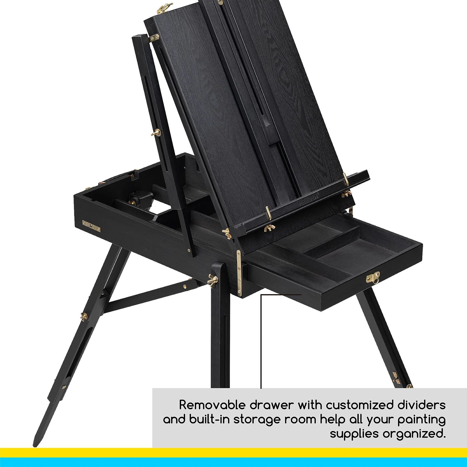 MEEDEN Wood Plein Air French Easel, Foldable & Spacious -HX-3 - Image 6