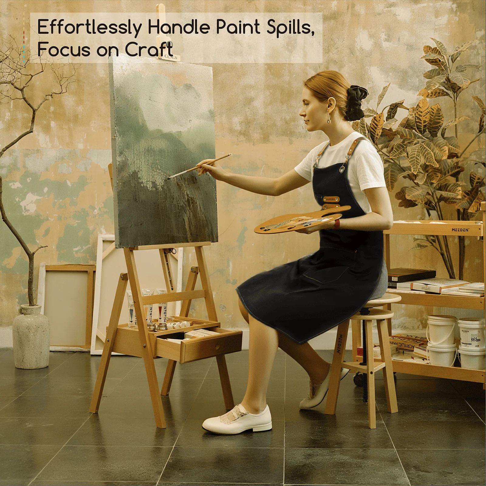 MEEDEN Waterproof Painting Apron – For Art & Crafts - Image 10