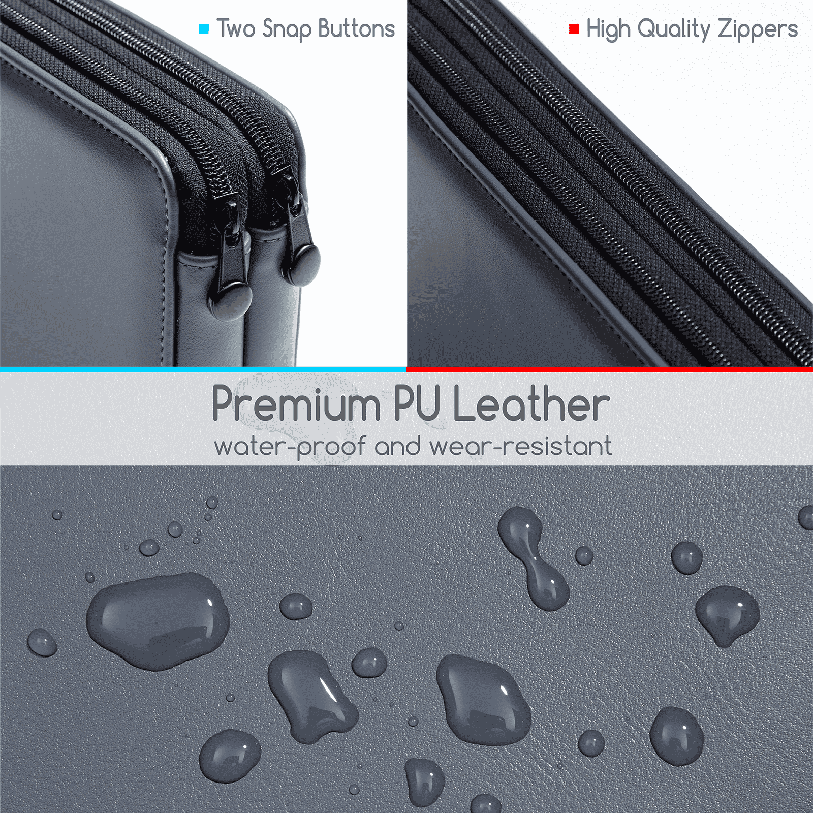 MEEDEN Leather Tri-Layer Brush/Pencil/Marker Organizer Case - Image 4