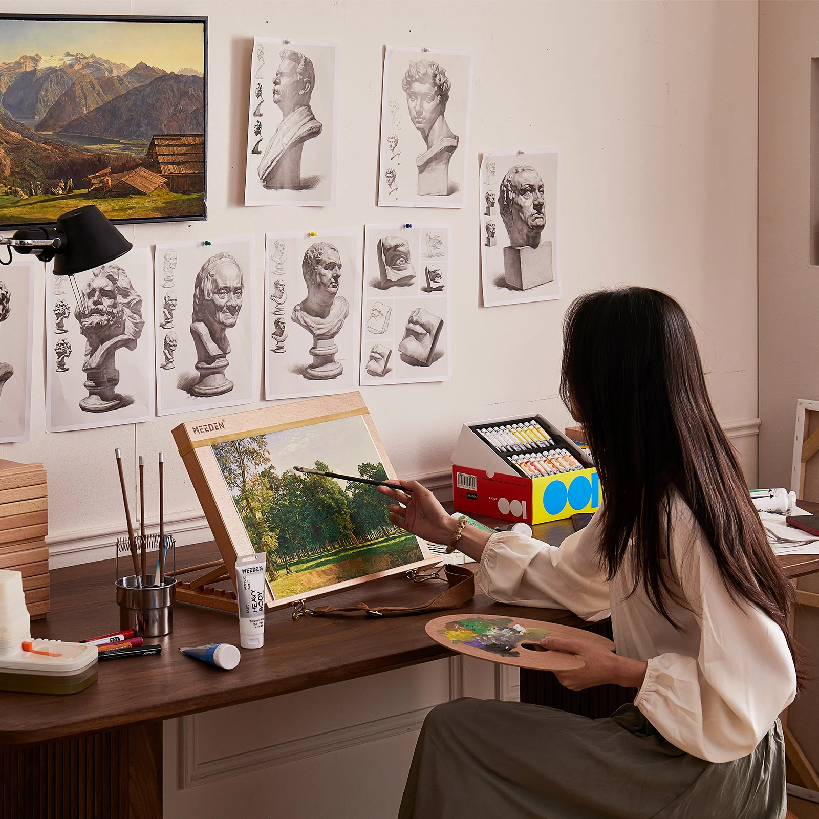 MEEDEN Portable & Adjustable Wood Sketching Board-HJ-A3 - Image 4