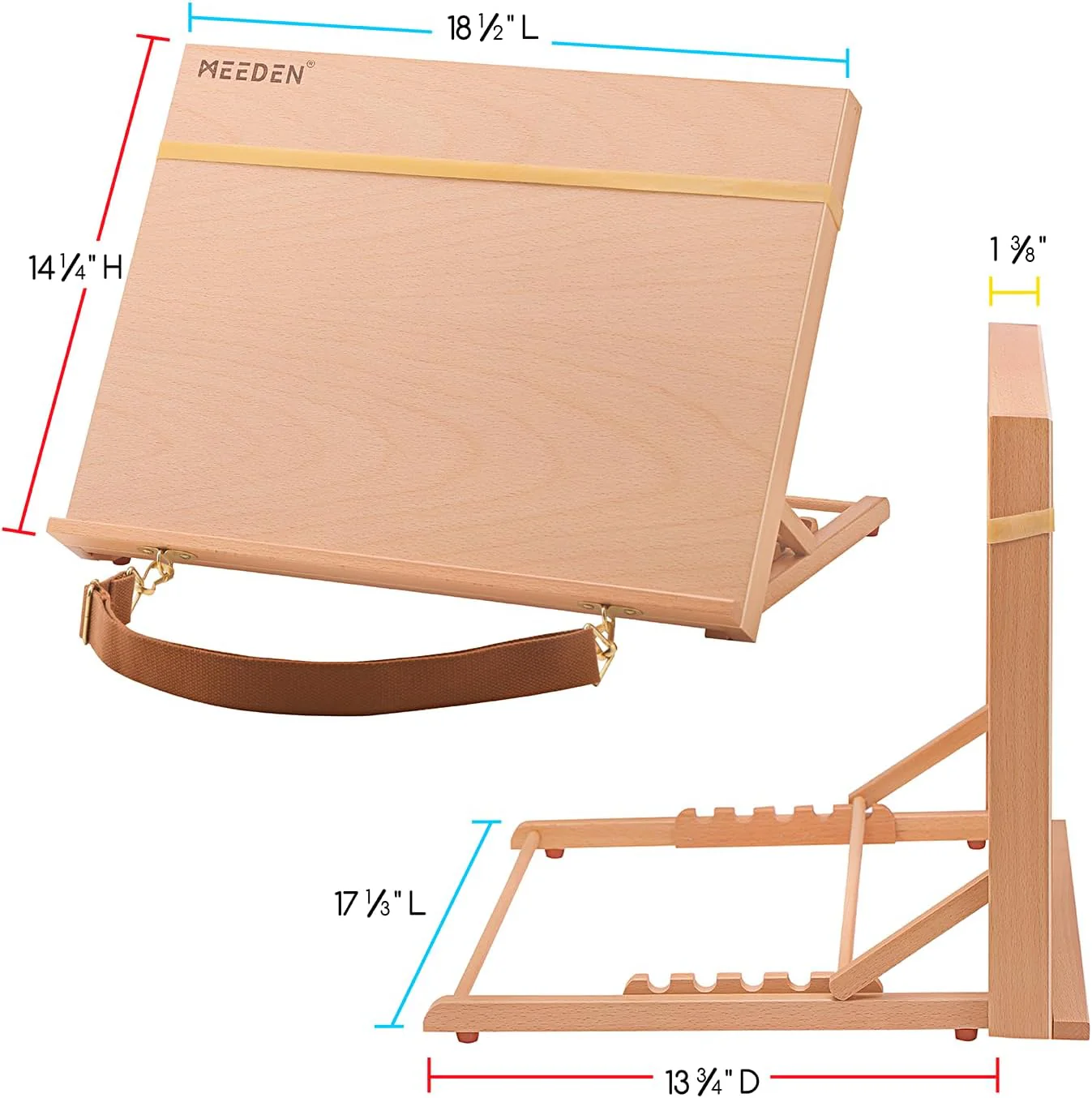MEEDEN Portable & Adjustable Wood Sketching Board-HJ-A3 - Image 5