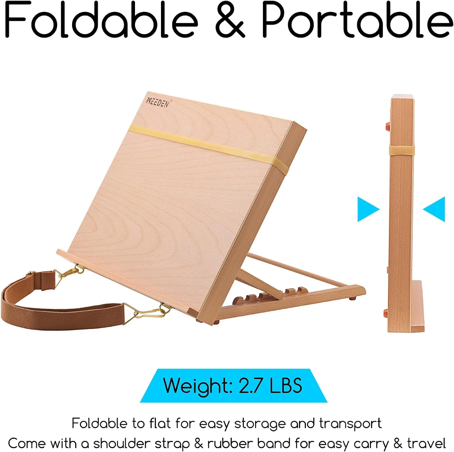 MEEDEN Portable & Adjustable Wood Sketching Board-HJ-A3 - Image 8