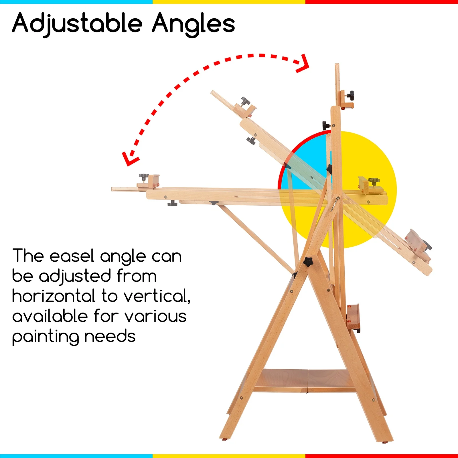 MEEDEN Adjustable Large H-Frame Art Easel Stand-W10B - Image 4