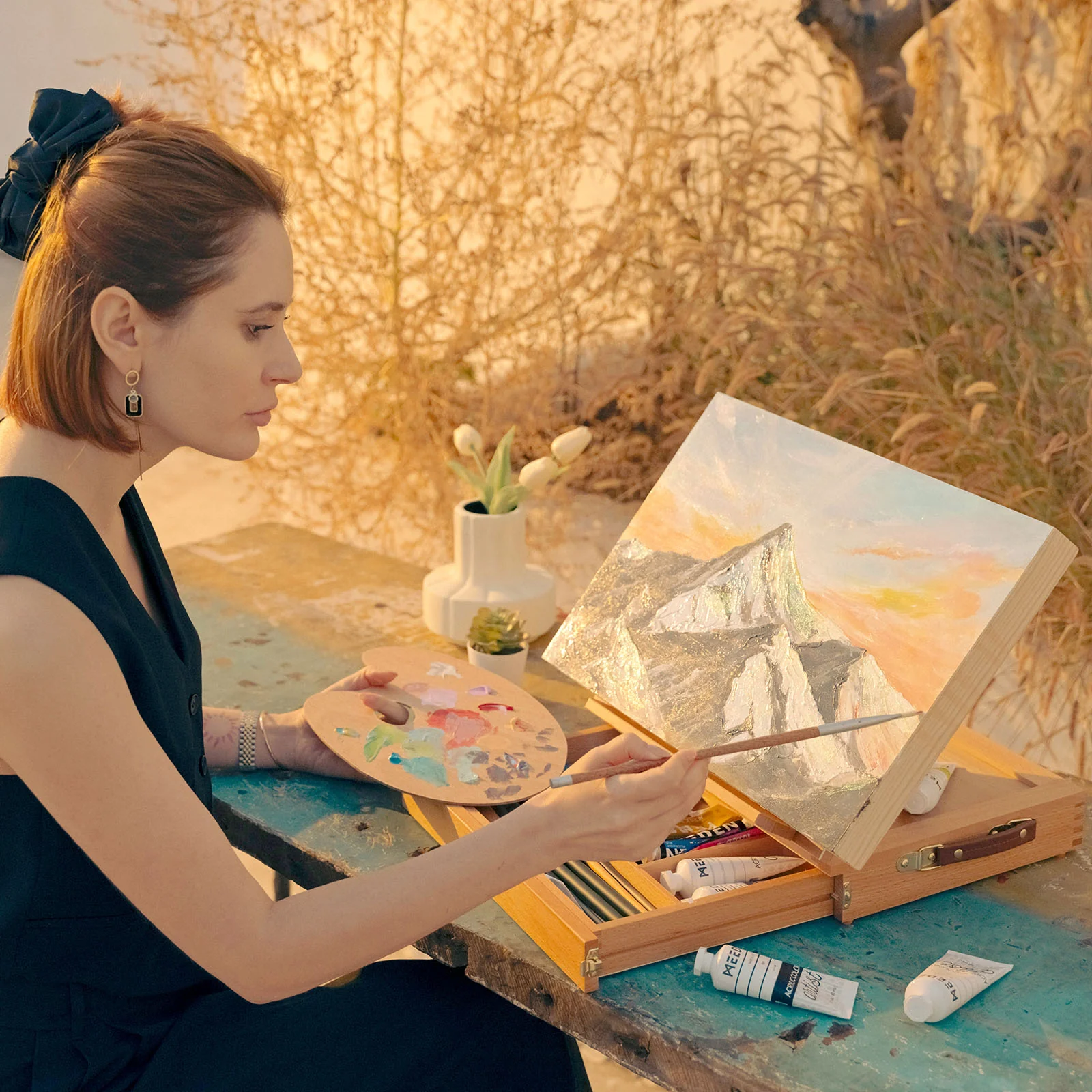 MEEDEN Tabletop Easel with Storage Drawer & Palette-XHC-1A - Image 2