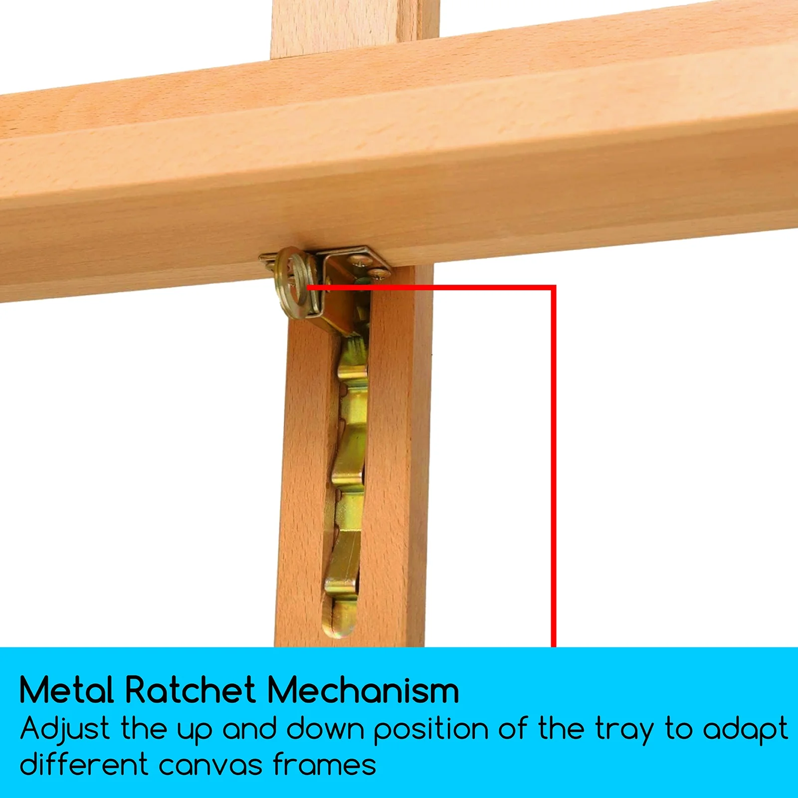MEEDEN Solid Beechwood H-Frame Art Easel Stand-W02B - Image 3