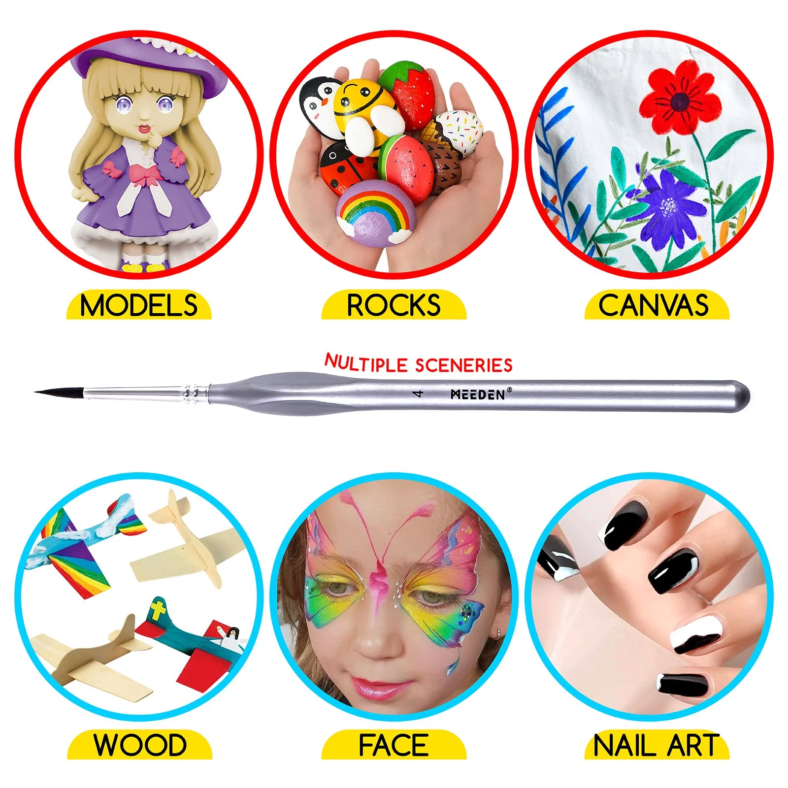 MEEDEN 15 Pcs Micro Detail Paint Brush Set - Image 6